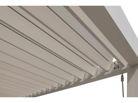 Pergola Tarasowa Deluxe 111 3 x 4 m Aluminiowa z Regulowanymi Lamelami Szara