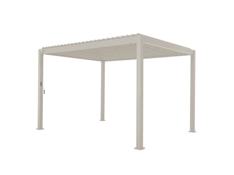 Pergola Tarasowa Deluxe 111 3 x 4 m Aluminiowa z Regulowanymi Lamelami Szara
