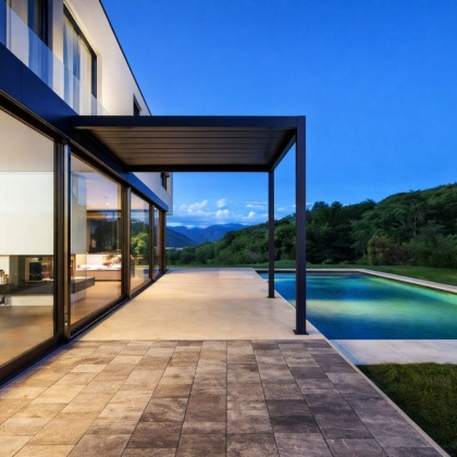 Pergola Tarasowa Premium 111 3 x 4 m Rama Aluminiowa z Regulowanymi Lamelami Antracyt