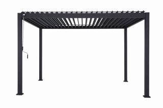Pergola Tarasowa Deluxe 111 3 x 4 m Aluminiowa z Regulowanymi Lamelami Antracyt