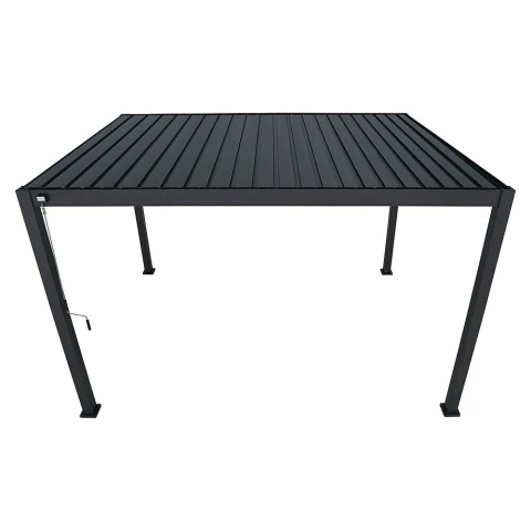 Pergola Tarasowa Deluxe 111 3 x 4 m Aluminiowa z Regulowanymi Lamelami Antracyt
