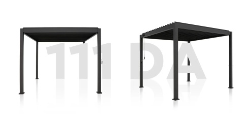 Pergola Tarasowa Premium 111 3 x 4 m Wolnostojąca Ogrodowa Rama Aluminiowa Antracyt