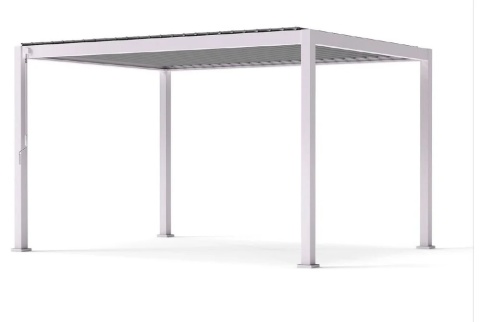 Pergola Tarasowa Premium 111 3 x 4 m Wolnostojąca Ogrodowa Rama Aluminiowa Szara