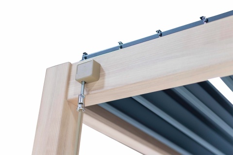 Pergola Tarasowa Premium 111 3 x 4 m Wolnostojąca Ogrodowa Rama Aluminiowa Dąb