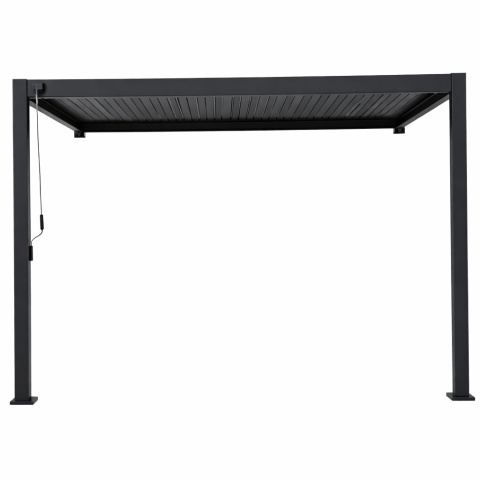 Pergola Tarasowa Premium 111 3 x 4 m Rama Aluminiowa z Regulowanymi Lamelami Antracyt