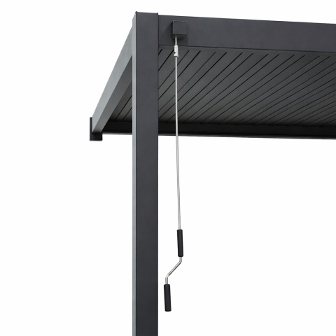 Pergola Tarasowa Deluxe 111 3 x 5,3 m Aluminiowa z Regulowanymi Lamelami Antracyt