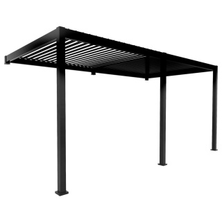 Pergola Tarasowa Deluxe 111 3 x 5,3 m Aluminiowa z Regulowanymi Lamelami Antracyt