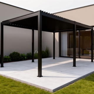 Pergola Tarasowa Premium 111 3 x 6 m Wolnostojąca Ogrodowa Rama Aluminiowa Antracyt