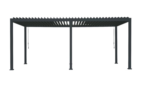 Pergola Tarasowa Premium 111 3 x 6 m Wolnostojąca Ogrodowa Rama Aluminiowa Antracyt