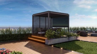 Pergola Tarasowa Deluxe 111 3 x 3 m Wolnostojąca Ogrodowa Full-Alu Antracyt