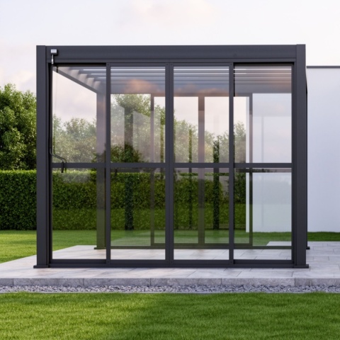 Przesuwne drzwi do pergoli 3m Mirador Deluxe i Premium 111 - Antracyt