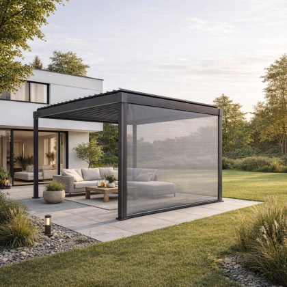 Roleta Opuszczana do Pergoli 3,6 m MIRADOR Solid i Basic Antracyt