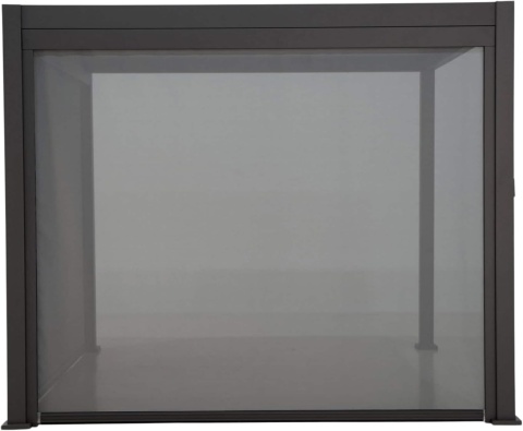 Struktura materiału rolety przeciwsłonecznej 3m do pergoli tarasowej Mirador w kolorze antracyt