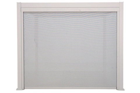 Szara roleta przeciwsłoneczna 3m do pergoli Mirador - prezentacja kompletnego systemu zasłony