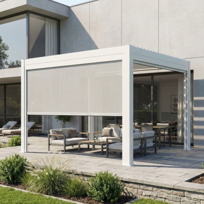 Roleta przeciwsłoneczna opuszczana 3M - Pergola tarasowa MIRADOR Delux i Premium 111 - Szara