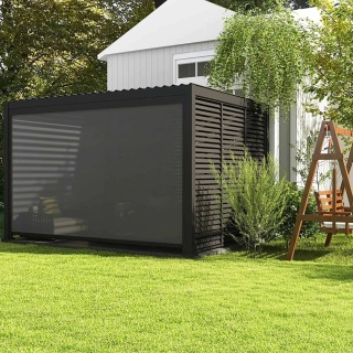 Roleta przeciwsłoneczna opuszczana 4M - Pergola tarasowa MIRADOR Deluxe i Premium 111 - Antracyt