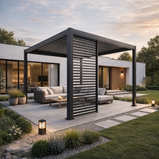 Panel Żaluzjowy Stały 93 cm - Pergola tarasowa MIRADOR Deluxe i Premium 111 - Antracyt