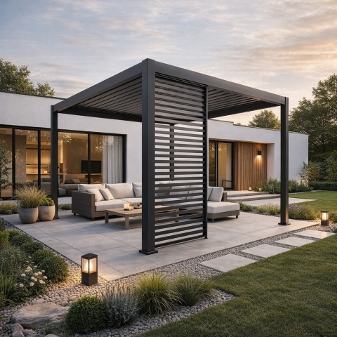 Panel Żaluzjowy Stały 93 cm - Pergola tarasowa MIRADOR Deluxe i Premium 111 - Antracyt