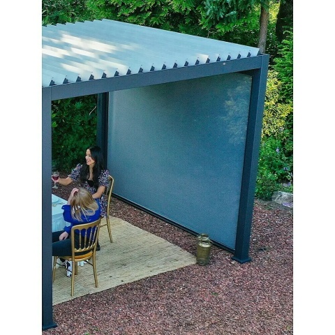 Roleta przeciwsłoneczna opuszczana 3,6M - Pergola tarasowa MIRADOR Deluxe i Premium 111 - Antracyt