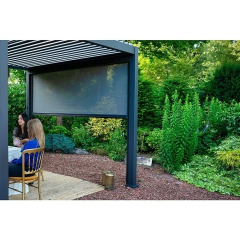 Roleta przeciwsłoneczna opuszczana 3,6M - Pergola tarasowa MIRADOR Deluxe i Premium 111 - Antracyt