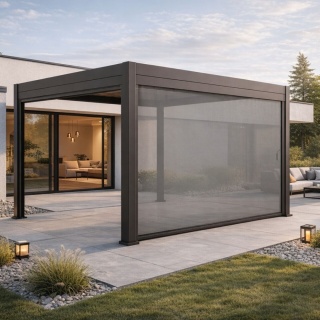 Roleta przeciwsłoneczna opuszczana 3,6M - Pergola tarasowa MIRADOR Deluxe i Premium 111 - Antracyt