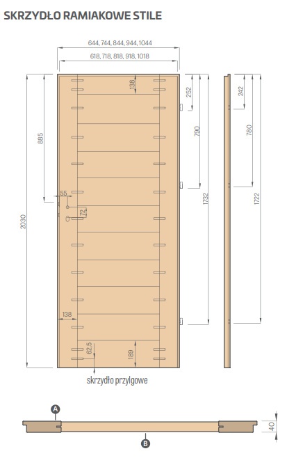 Drzwi Nemezja 8 Erkado Wewnętrzne Różne kolory Przylgowe/ Bezprzylgowe Ościeżnica Opcja