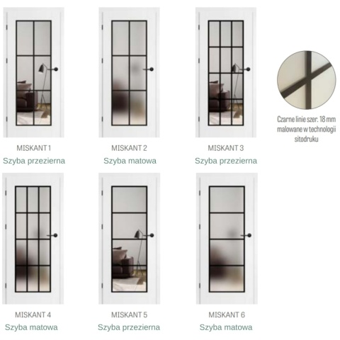 Drzwi Wewnętrzne Lakierowane UV MISKANT Erkado