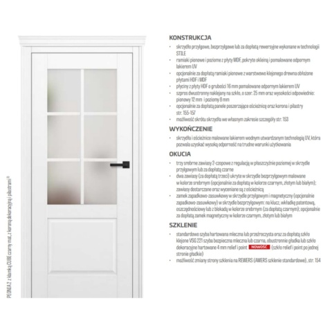 Drzwi Wewnętrzne Lakierowane UV MISKANT Erkado