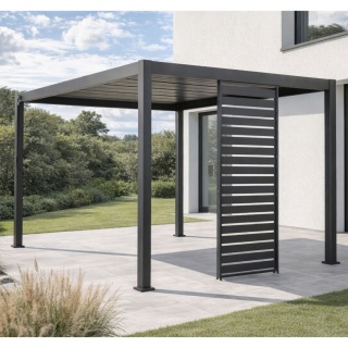 Panel Żaluzjowy H Mirador 123 cm - Panel Poziomy Do Pergoli 111 4 m Premium i Deluxe antracyt