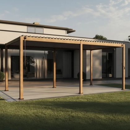 Pergola Tarasowa Aluminiowa MIRADOR 111 Deluxe 3x6 m Dąb