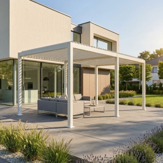 Pergola Tarasowa Aluminiowa MIRADOR 111 Deluxe 3x6 m Jasnoszara Grau