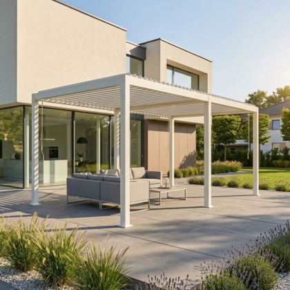 Pergola Tarasowa Aluminiowa MIRADOR 111 Deluxe 3x6 m Jasnoszara Grau