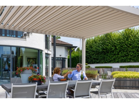 Pergola Tarasowa Aluminiowa MIRADOR 111 Deluxe 3x6 m Jasnoszara Grau