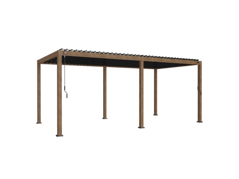 Pergola Tarasowa Aluminiowa MIRADOR 111 Deluxe 3x6 m Dąb