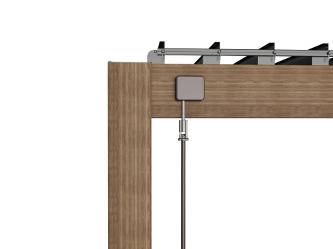 Pergola Tarasowa Deluxe 111 3 x 4 m Aluminiowa z Regulowanymi Lamelami Dąb