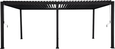 Pergola Tarasowa Deluxe 111 3 x 6 m Aluminiowa z Regulowanymi Lamelami Antracyt