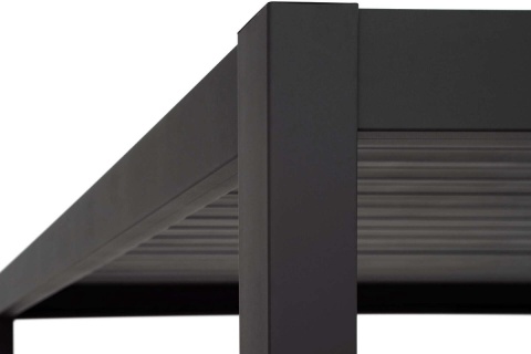 Pergola Tarasowa Deluxe 111 3 x 6 m Aluminiowa z Regulowanymi Lamelami Antracyt