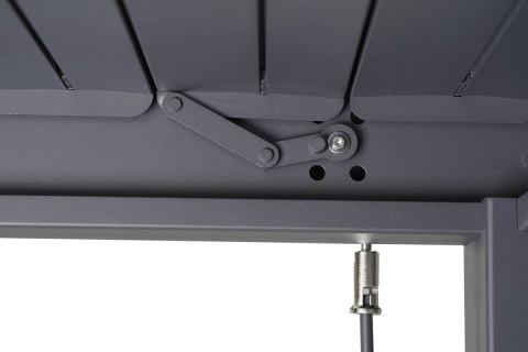 Pergola Tarasowa Deluxe 111 3 x 6 m Aluminiowa z Regulowanymi Lamelami Antracyt