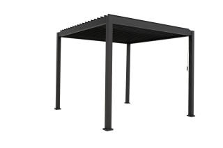 Pergola Tarasowa Premium 111 3 x 3 m Wolnostojąca Ogrodowa Rama Aluminiowa Antracyt