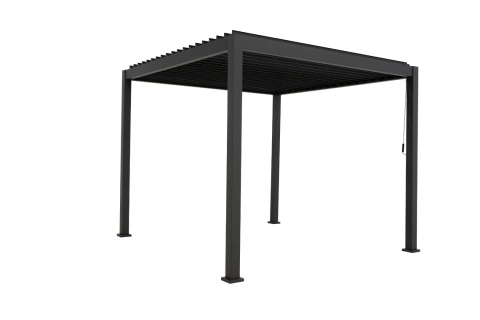 Pergola Tarasowa Premium 111 3 x 3 m Wolnostojąca Ogrodowa Rama Aluminiowa Antracyt