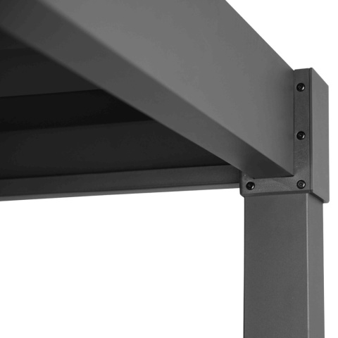Połączenie słupa i belki w pergoli Mirador 80 BBQ antracyt