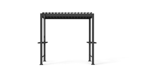 Pergola aluminiowa Mirador 88 BBQ widok frontowy na białym tle