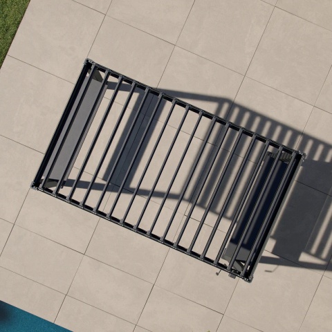 Pergola Mirador 88 BBQ widok z góry na dach lamelowy