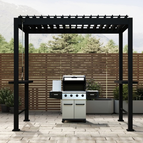 Pergola grillowa aluminiowa Mirador 88 BBQ 1,5x2,5 m antracyt