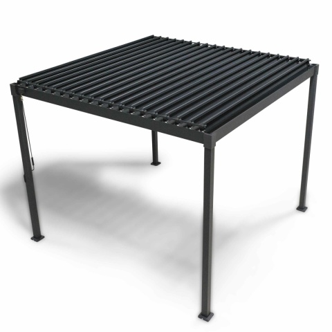 Pergola wolnostojąca tarasowa MIRADOR Solid 80 - 3 x 2,4 m Antracyt | PRZEDSPRZEDAŻ |