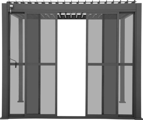 Przesuwne drzwi do pergoli 4m Mirador Deluxe i Premium 111 - Antracyt