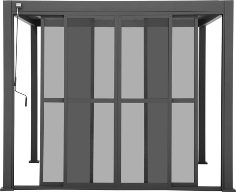 Przesuwne drzwi do pergoli 4m Mirador Deluxe i Premium 111 - Antracyt