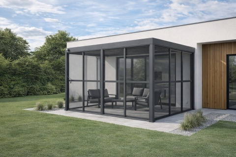 Przesuwne drzwi do pergoli 4m Mirador Deluxe i Premium 111 - Antracyt