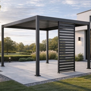 Panel Żaluzjowy H Mirador 93 cm - Panel Poziomy Do Pergoli 111 3 m Premium i Deluxe antracyt