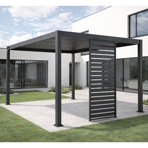 Panel Żaluzjowy H Mirador 113 cm - Panel Poziomy Do Pergoli 111 3,6 m Premium i Deluxe antracyt